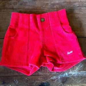 NWT Kids Hammies Corduroy Shorts Red, 20, 3-6